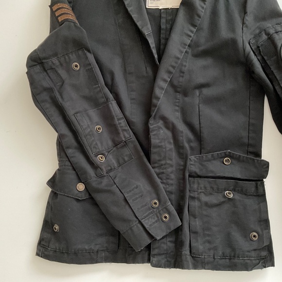 Zadig & Voltaire Virginia Jacket XS Black Grunge Military Till I Die Punk Y2K - Picture 11 of 14